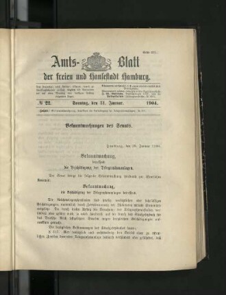 No. 22, 31. Januar 1904.