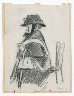 Sitzende alte Frau