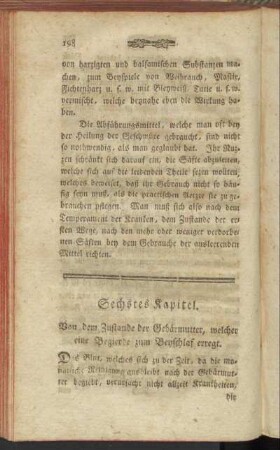 Sechstes Kapitel. Von dem Zustande der Gebärmutter, welcher eine Begierde zum Beischlaf erregt.