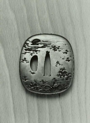 Tsuba (Stichblatt) mit Heuschrecke