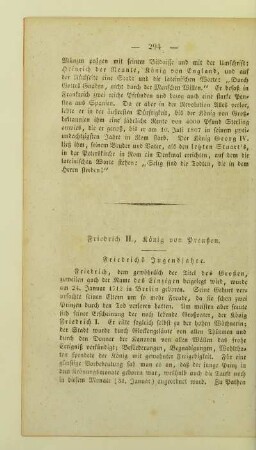Friedrich II., Koenig von Preußen