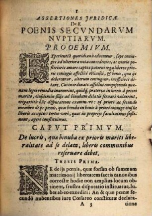 Assertiones Ivridicae. De Poenis Secvndarvm Nvptiarvm