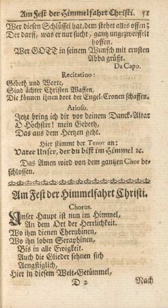 Am Fest der Himmelfahrt Christi