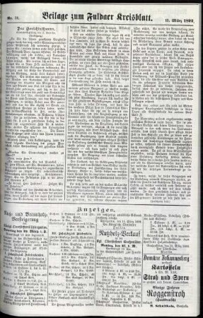 Zweite Ausgabe vom Dienstag, den 15. März 1892.