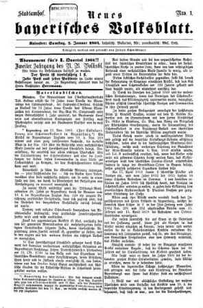 Neues bayerisches Volksblatt. 1864, 1 - 6