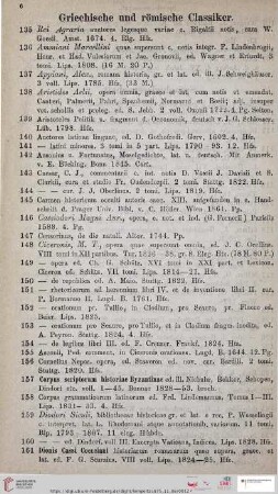 Griechische und römische Classiker (Nr. 135 - 217)