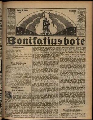 Erste Ausgabe vom Sonntag, den 26. Februar 1928.