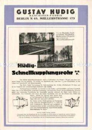 Schnellkupplungsrohr für landwirtschaftliche Bewässerungen