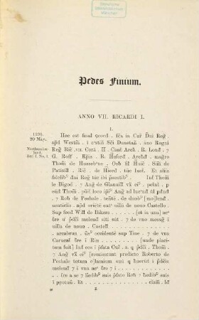 Feet of fines of the ... years of the reign of Richard I., [2]. ... of the seventh and eighth years of the reign ..., A.D. 1196 to A.D. 1197