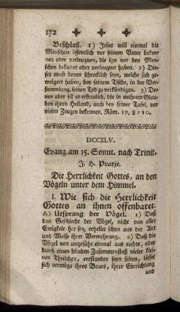 DCCXLV. Evang. am 15. Sonnt. nach Trinit.