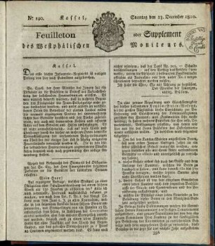 No. 190, Sonntag den 23. December 1810