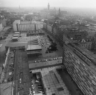 Sachsenplatz und Katharinenstraße in Leipzig : Blickrichtung Südwesten