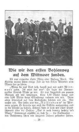 Wie wir den ersten Bohlenweg auf dem Wittmoor fanden.