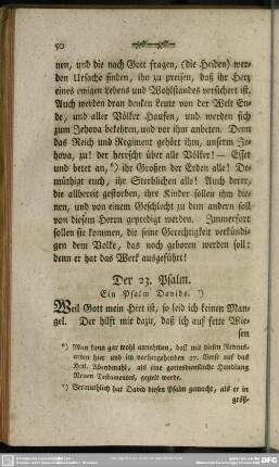 Der 23. Psalm. Ein Psalm Davids