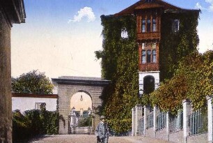 Ballenstedt - Postkarte vom Schloß um 1900 : Historische Darstellung des Schlosses. Aufgenommen in Ballenstedt