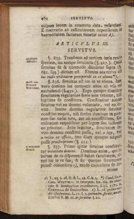 Articvlvs III. Servitvs.