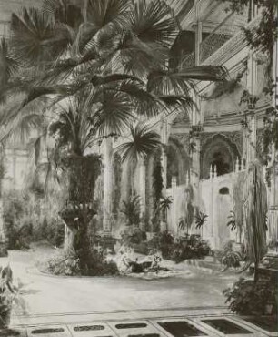 Innenansicht des ehemaligen Palmenhauses auf der Pfaueninsel bei Potsdam