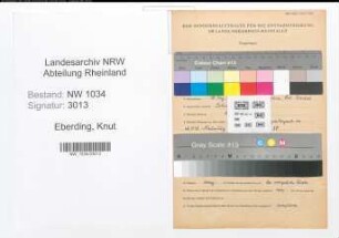 Entnazifizierung Knut Eberding , geb. 18.12.1895 (Generalmajor)