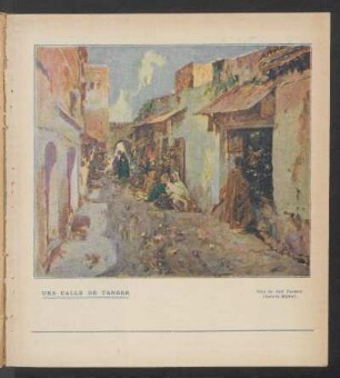 "Una calle de Tanger", óleo de José Navarro