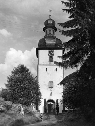 Michelstadt-Vielbrunn. Evangelische Kirche (1729-1730). Turm