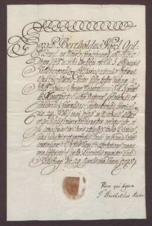 Salzburger Studienzeugnisse des Grafen Johann Nepomuk von Montfort.
