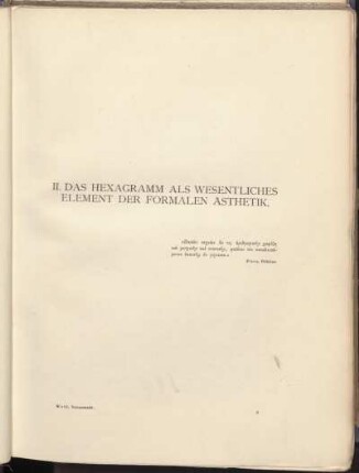II. Das Hexagramm als Wesentliches Element der formalen Ästhetik.