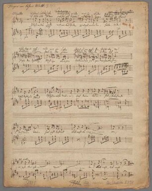 7 Lieder, arrangiert, Singstimme, Gitarre - BSB Mus.Schott.Ha 8358