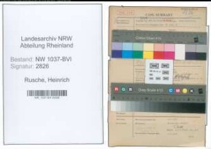 Entnazifizierung Heinrich Rusche , geb. 18.01.1888 (Kreisinspektor)