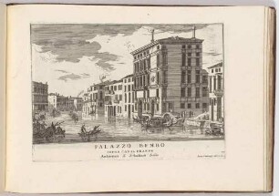 Palazzo Bembo sopra Canal Grande (Der Palazzo Bembo in Venedig, Bl.77 der Folge "Le Fabriche, e Vedute di Venetia")