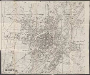 Neuester Stadt-Plan der kgl. bayer. Haupt- und Residenz-Stadt München : nebst Verzeichnis der darin befindlichen Straßen, Plätze ...