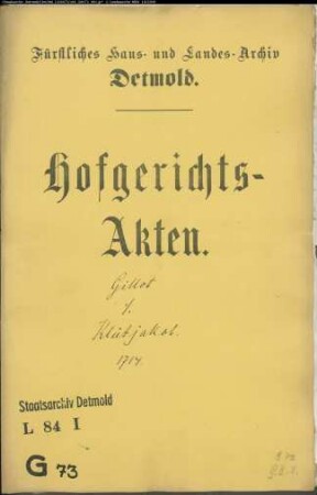 Gillot, Notar und Geschwister gegen Klütjakob im Klüt - Schuldforderung