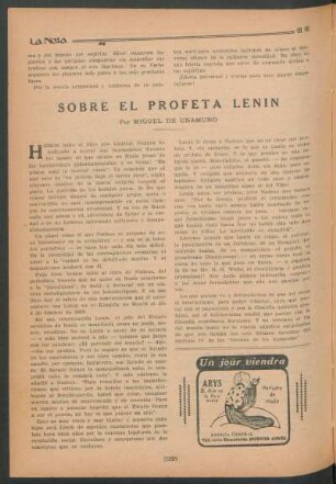 Sobre el profeta Lenin
