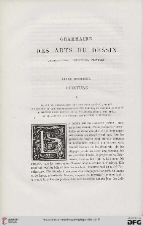 20: Grammaire des arts du dessin, 3, Peinture, 10 : architecture, sculpture, peinture