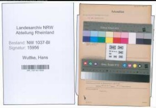 Entnazifizierung Hans Wuttke , geb. 26.06.1907 (Kaufmann)