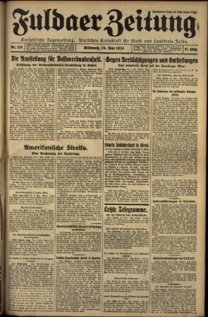 Ausgabe vom Mittwoch, den 30. Mai 1934.