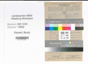 Entnazifizierung Bruno Kleinert , geb. 01.03.1888 (Kriminalbeamter)