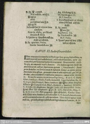 Caput XI. Sudorifera exhibet