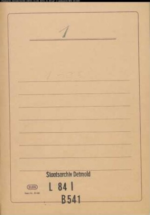 Belle, Dorfschaften u. a. Reelkirchen, Herrentrup, Tiintrup, Meinberg und Wehren gegen Landrätin von Mengersen, Reelkirchen - Huderecht