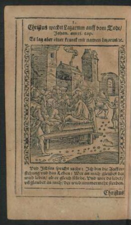 1. Christus wecket Lazarum ...