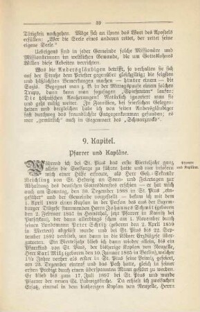 9. Kapitel. Pfarrer und Kapläne