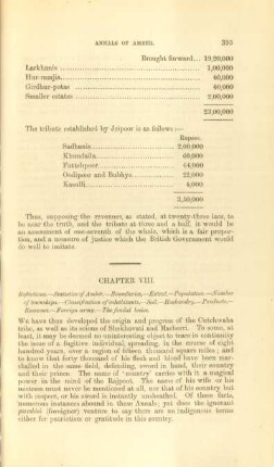 Chapter VIII. Reflections. - Statistics of Ambér ...