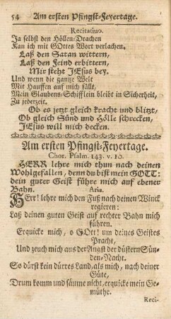 Am ersten Pfingst-Feyertage