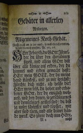 Gebäter in allerley Anliegen.