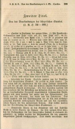 Zweiter Titel. Von den Beurkundungen des bürgerlichen Standes. (L. R. S. 34 - 101.)