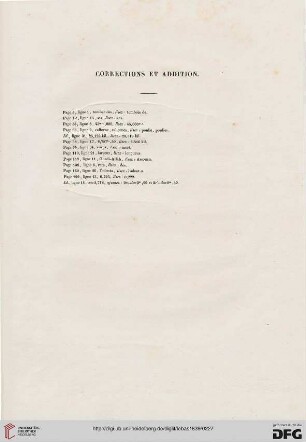 Corrections et addition