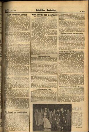 Zweite Ausgabe vom Mittwoch, den 01. Juni 1938.