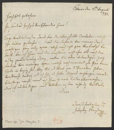 Brief an Artaria & Co : 16.08.1782