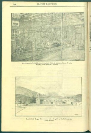 Industrias nacionales - [Vista de] Lima - Fábrica de Tejidos de algodón de Vitarte - El motor a vapor. : (Foto. Bacigalupi y Cabieses.)