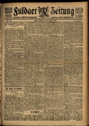 Ausgabe vom Dienstag, den 23. August 1904.