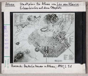 Athen: Stadtplan von Leo von Klenze, Erlöserkirche